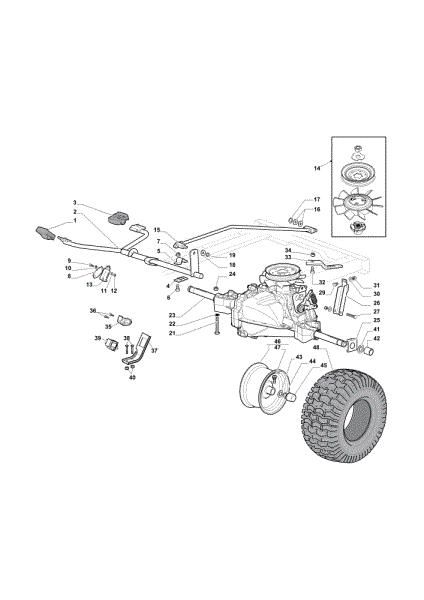 Transmission OM 98L/14,5 K H Cat. 2016 Garden tractor