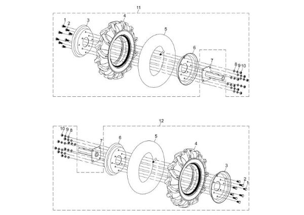Wheel 3.5-8" MH 197 RKS (K800 HC) Rotary tiller