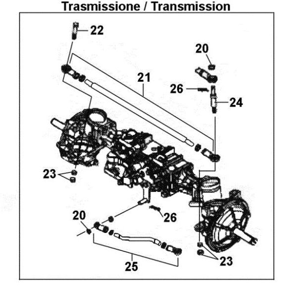 Front axle transmission CHEYENNE (KAWASAKI) Cat. 2017 Garden tractor