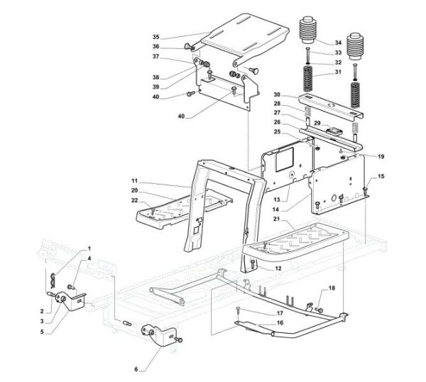 Frame OM 108L/18,5 H Cat. 2017 Garden tractor