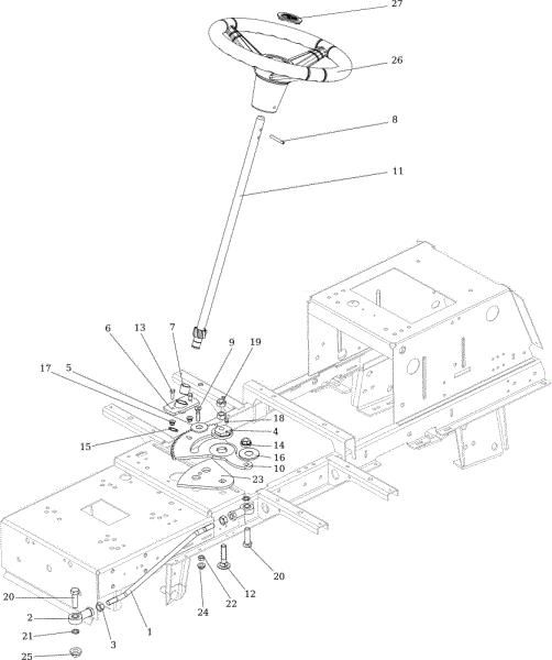 Steering arm OM 106/24 KH (K2400AVD V-Twin) 4X4 Cat. 2017 Garden tractor