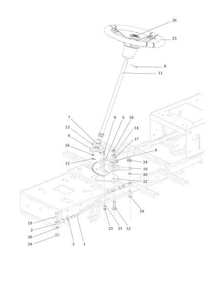Steering arm OM 124/22 HP Garden tractor