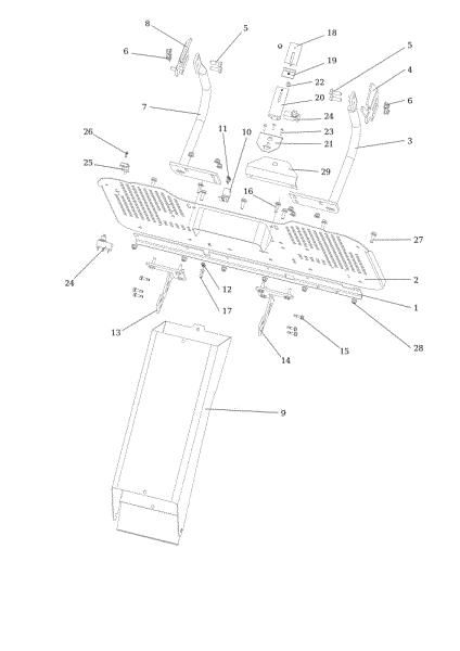 Chute and collector assy (aluminium cutting deck) OM 124/22 HP Garden tractor