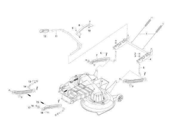 Cutting plate lifting OM 105/24 K H Garden tractor