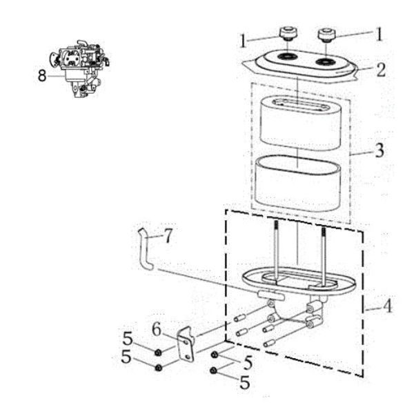 Air filter (until 04/17) OM 105/24 K H Garden tractor