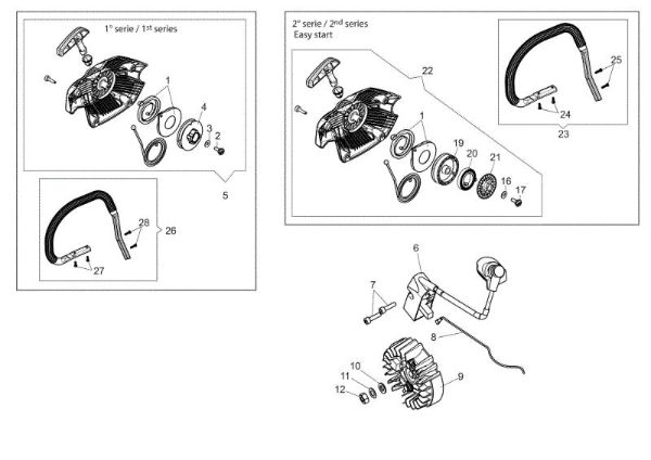 Starter assy GSH 51 (Euro 0) Chainsaw