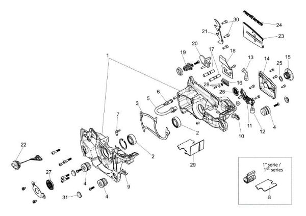 Crankcase GSH 510 (Euro 2 - Euro 5) Chainsaw