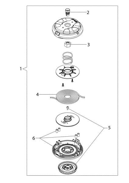 Illustrated parts list (Head "Speed&Go") BC 241 S Brushcutter