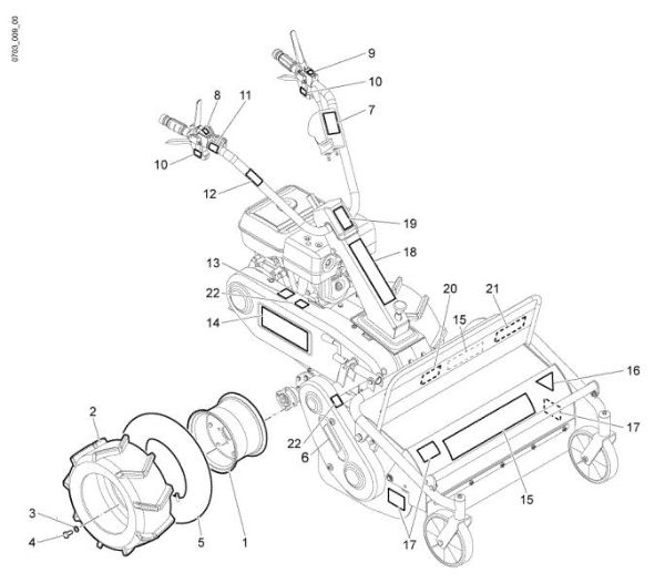 Driving wheel - Plate kit WB 65 HR 11 Flail mowers