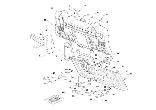 Frame (2/2) OM 84/14,5 K H Cat. 2018 Garden tractor