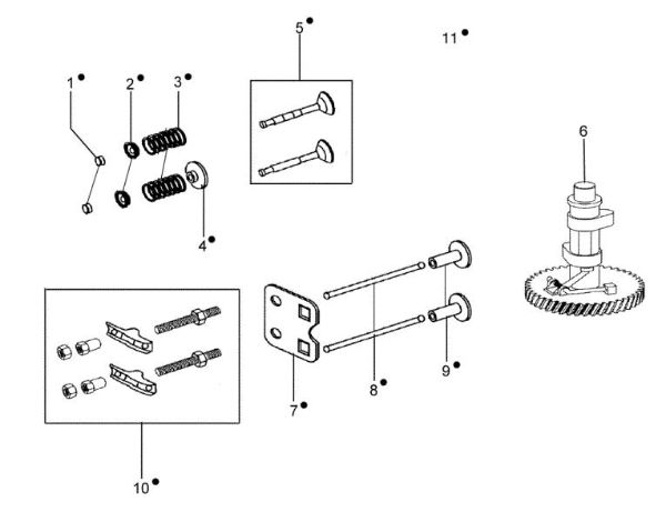 Valve and governor MH 198 RK (K800 HC) 35cm Rotary tiller