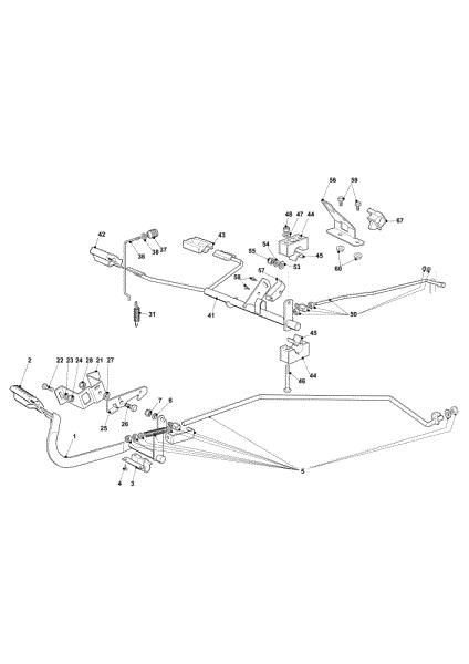 Brake and gearbox controls OM 103/22 V Cat. 2019 Garden tractor