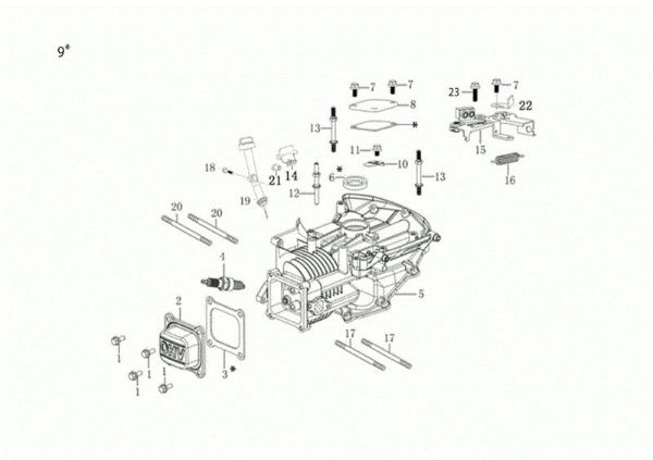 Crankcase GV 48 TK ALLROAD PLUS 4 (K655) EURO 5 Lawnmower