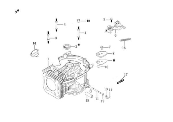 Crankcase G 53 TK ALLROAD EXA 4 (K805) EURO 5 Lawnmower