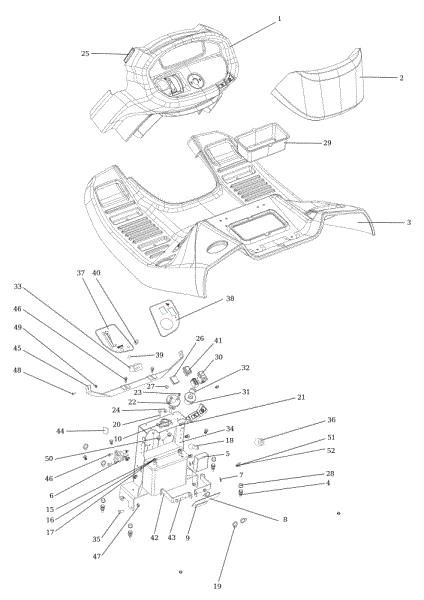 Dashboard OM 106/16 KH (K1600AVD - EURO5) Cat. 2019 Garden tractor
