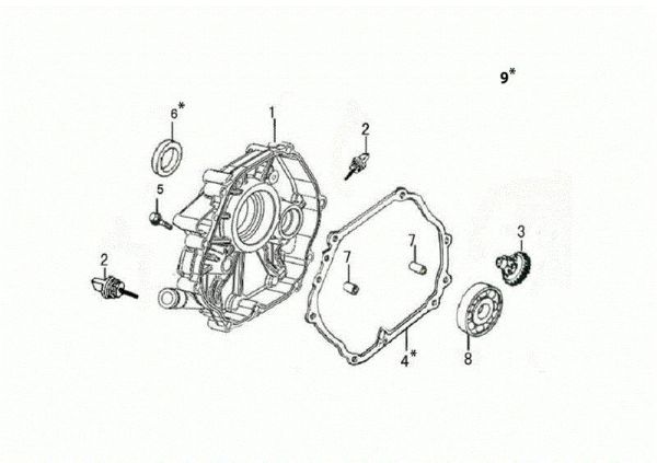 Crankcase cover WB 65 (K1100 H) Flail mowers