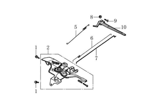 Control lever WB 65 (K1100 H) Flail mowers