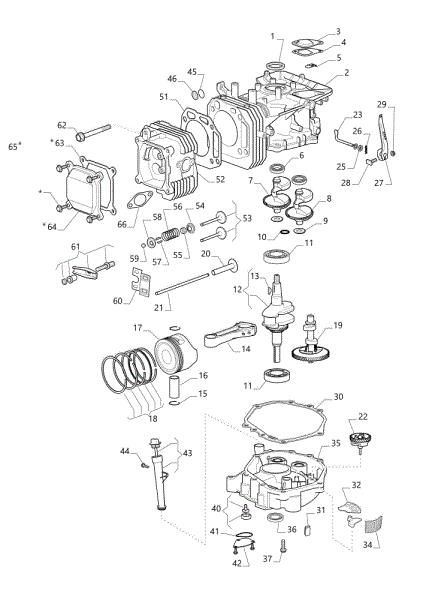 Motor assy OM 103/16 K Cat. 2020 Garden tractor