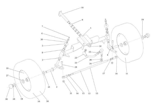Front axle APACHE 92 EVO (K2400AVD V-Twin - EURO5) Cat.2021 Garden tractor