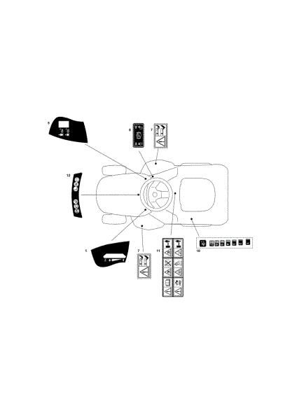 Labels (1/2) OM 93/16 K Cat. 2022 Garden tractor