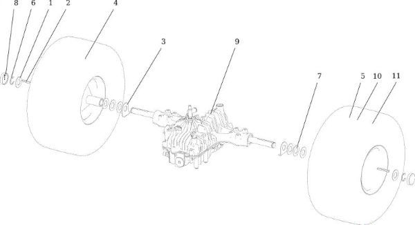 Rear axle CHEYENNE 26 (KAWASAKI) Cat. 2022 Garden tractor
