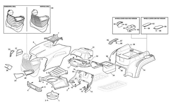 Body (2/2) GLX 14-84H Garden tractor