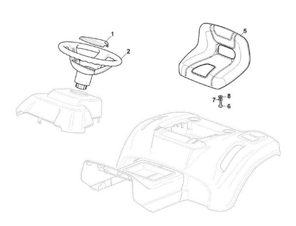 Body (1/2) GLX 14-98HS Garden tractor