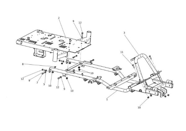 Frame APACHE 92 EVO Cat.2023 Garden tractor