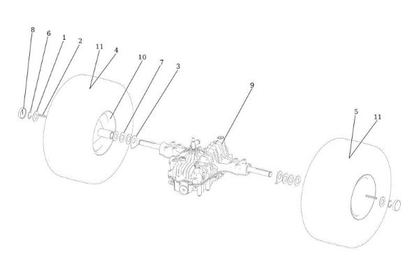 Rear axle APACHE 92 EVO Cat.2023 Garden tractor