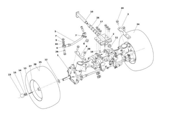 Front axle APACHE 92 4x4 EVO Cat.2023 Garden tractor
