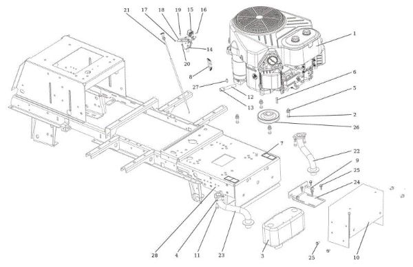 Engine OM 106/24 KH (K2400AVD V-Twin - EURO5) Cat. 2023 Garden tractor