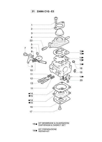 Carburetor C1Q-E3 750 MASTER Brushcutter