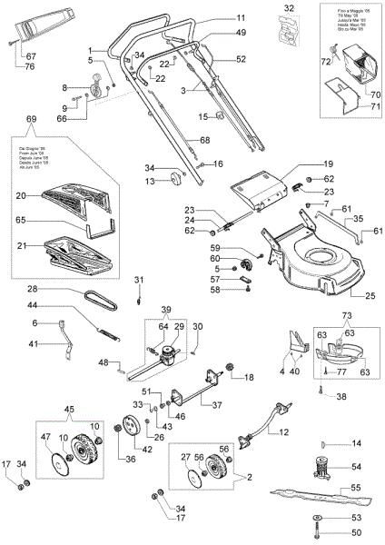 Illustrated parts list (From June 2007) G 48 TBX Lawnmower