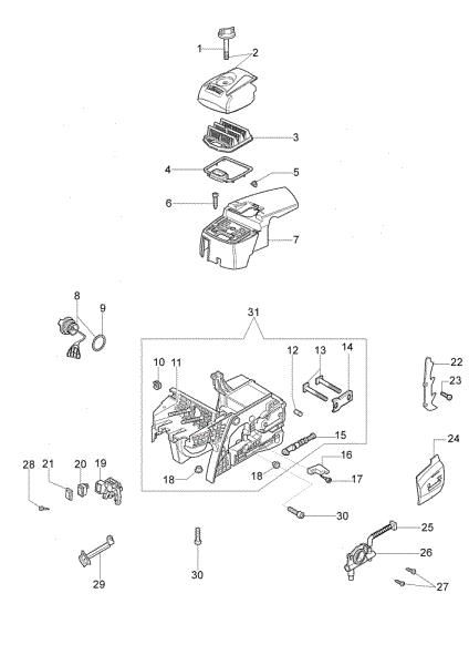 Tank and air filter 947 Chainsaw