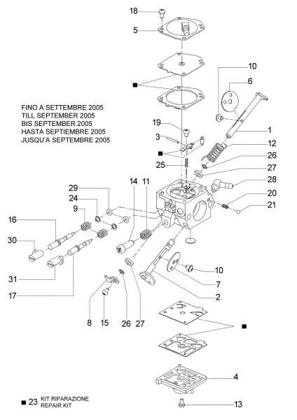 Carburetor HDA-207C 962 TTA Power cutter