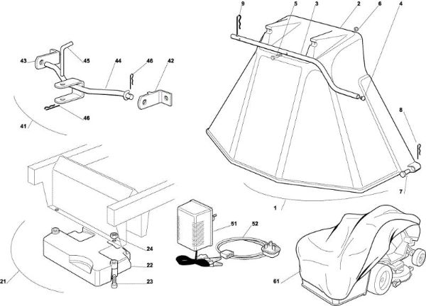 Optional on request OM 122C/22H Cat.2001 Garden tractor