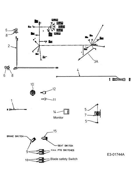 Electric diagram POLO 107 H Garden tractor