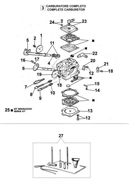 Carburetor WJ-85B 985 HD Chainsaw