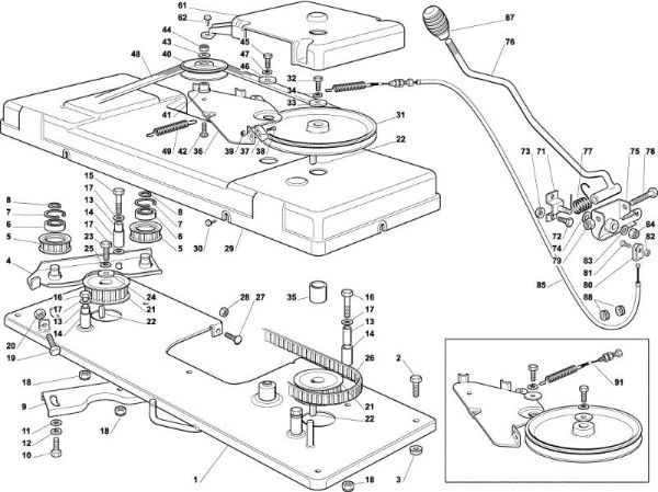 Cutting plate (1) OM 102C/15,5H Cat.2004 Garden tractor