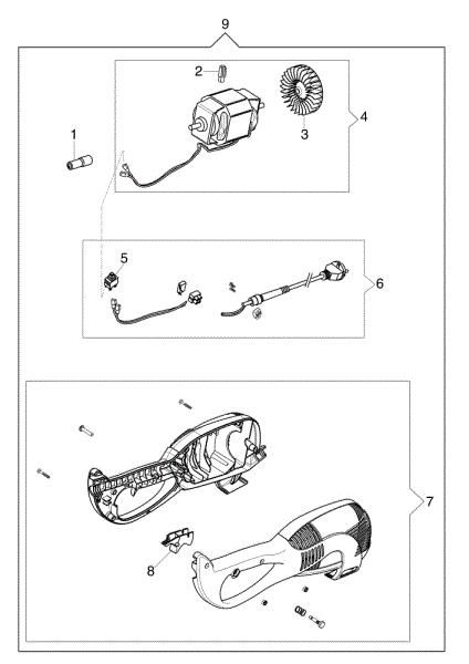 Motor (From SN 314xxxxxxx) TR 91 E Electric trimmer