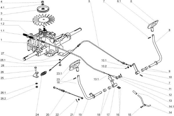 Transmission (1/2) APACHE 92 Cat.2005 Garden tractor