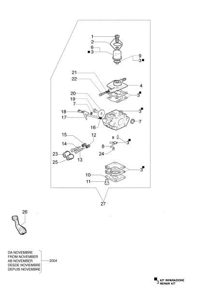 EURO1 carburetor WT-460B 735 S Brushcutter
