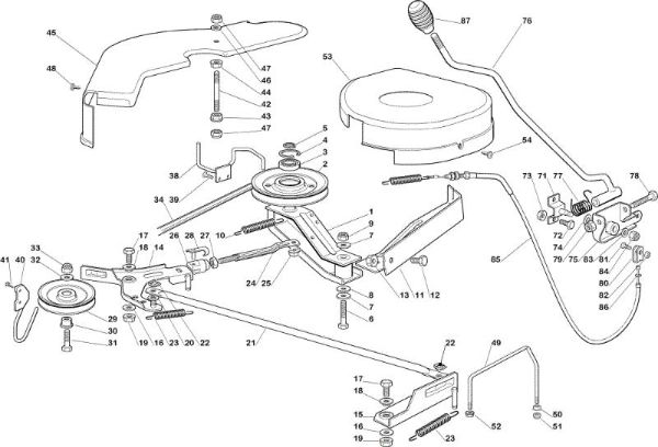 Cutting plate (1) OM 92C/13,5H Cat.2005 Garden tractor