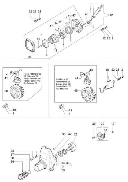 Starter assy and clutch 453 BP Ergo Brushcutter