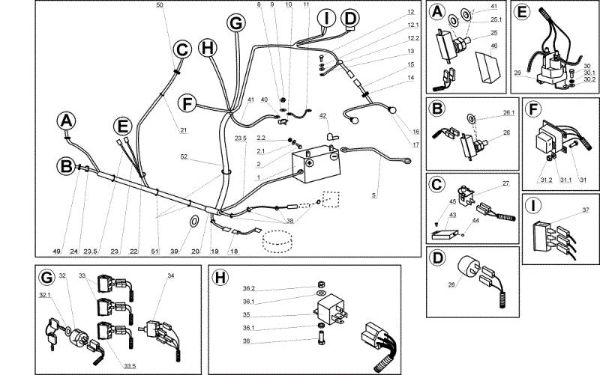 Electrical parts OM 124J/20 H Cat.2005 Garden tractor