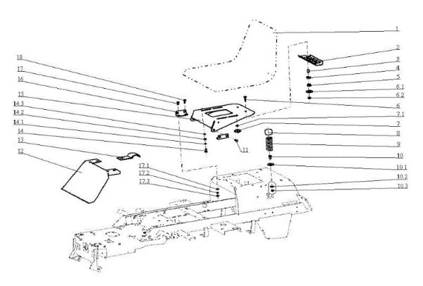 Hood (1/2) OM 104J/18H Cat.2005 Garden tractor