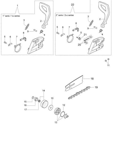 Clutch and brake 941 C Chainsaw
