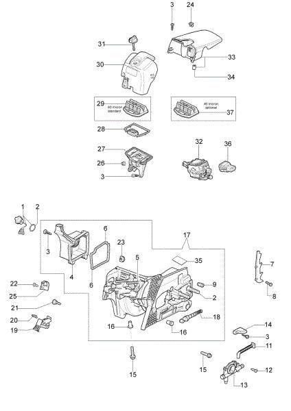 Crankcase and air filter 941 CX Chainsaw