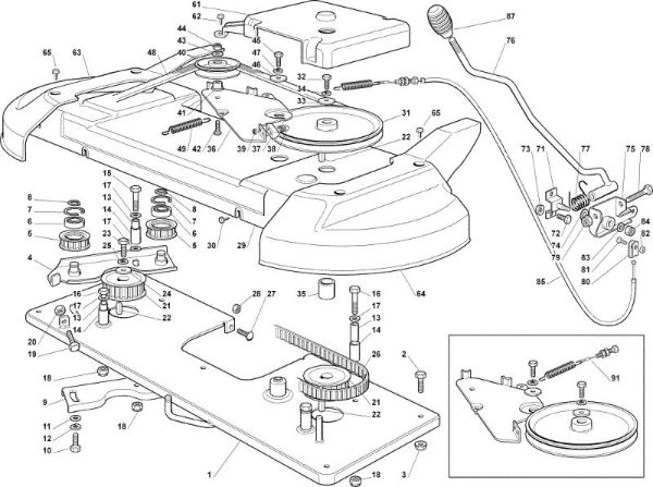Cutting plate (1) OM 122C/22H Cat.2006 Garden tractor