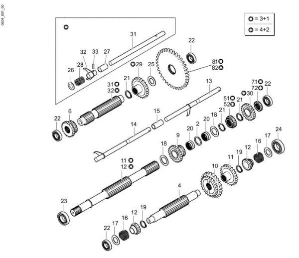 Gears (Gearbox) CR 500 R (Italia) Transporter